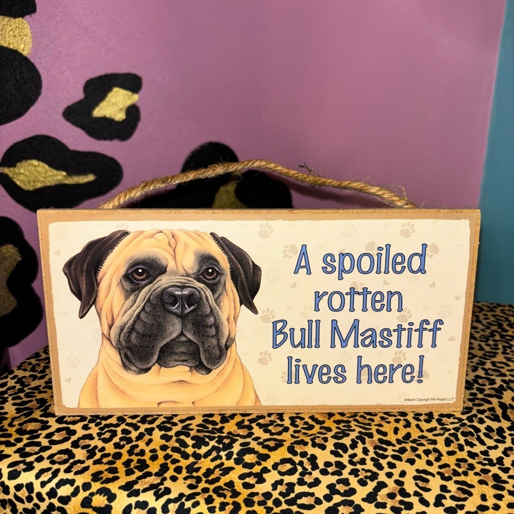Bull Mastiff Wall Art - Tan and Black